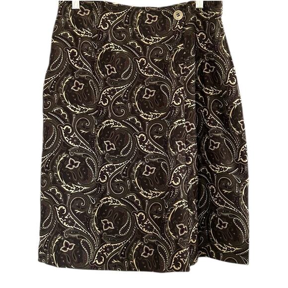 Jones New York Dresses & Skirts - Jones New York VTG 100% Silk Mini Skirt Women's Size 10 Faux-Wrap Paisley